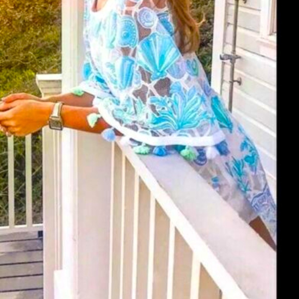 NWT 🦄 RARE LILLY PULITZER JACKELIN ROMPER BALI BLUE SEA TO SEA 🐚